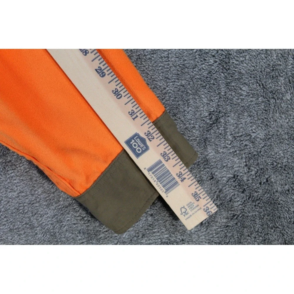 VTG‎ LL Bean Hunting Shirt XXL Made in Canada Beige Long Sleeve High Visibility